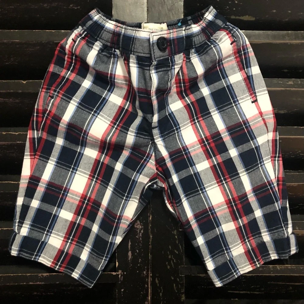 THE CHILDREN’S PLACE Infant Boy Plaid Pants & Hat Set